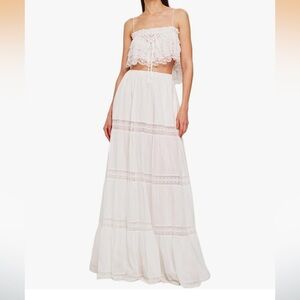 Free people | Ronny Kobo Womens Lace and Cotton Maxi Garda Skirt
